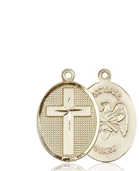 Cruz de oro de 14 kt / Medalla de la Guardia Nacional