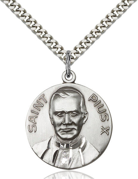 Sterling Silver Pope Pius X Pendant