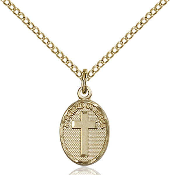 Gold Filled Friend In Jesus Cross Pendant