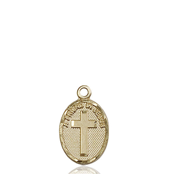 Medalla Cruz Amigo En Oro De 14kt En Jesus