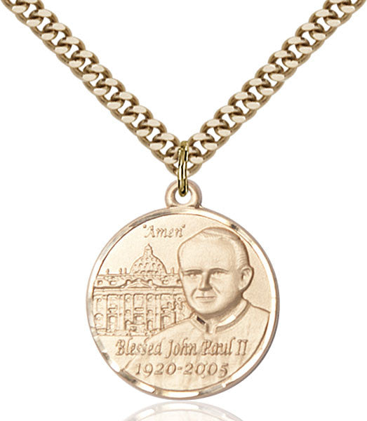 Gold Filled Pope John Paul II Pendant