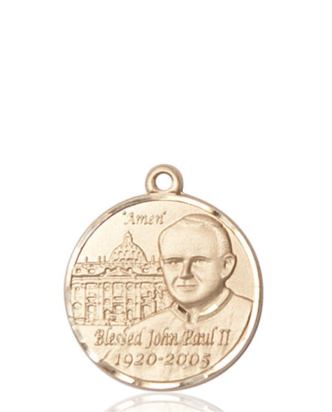 Medalla del Papa Juan Pablo II en oro de 14kt