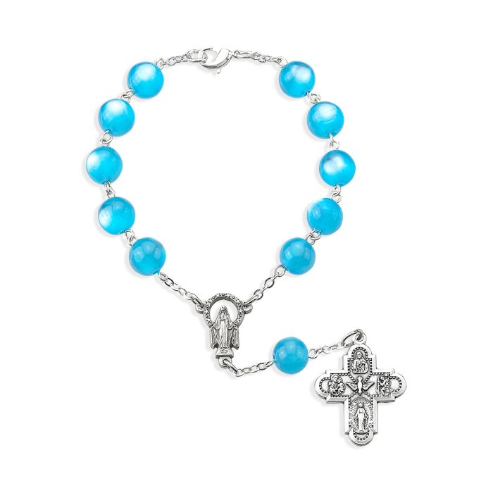 Sapphire Auto Rosary