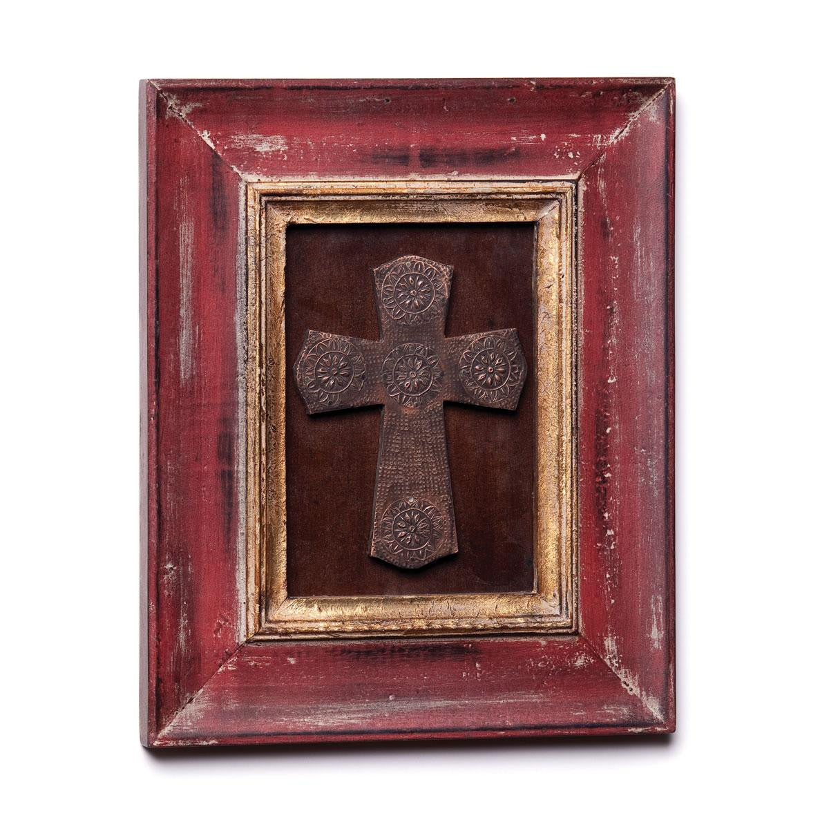 Red and Gold Framed Cross