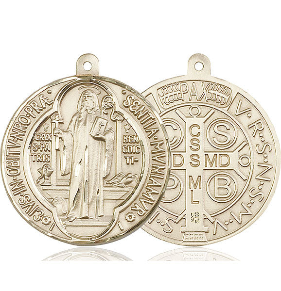 Medalla de San Benito en oro de 14kt
