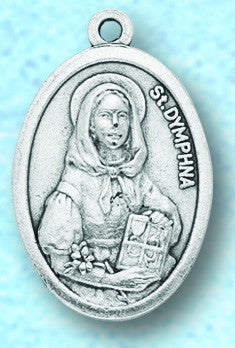 St. Dymphna/Pray For Us Medalla de buey