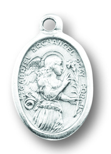 Medalla oxidada de San Gabriel y San Pablo