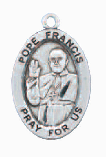 Medalla oxidada del Papa Francisco