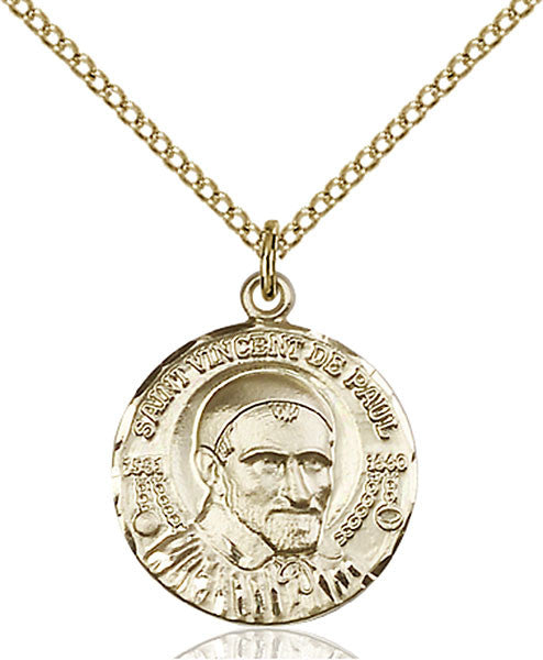 Gold Filled St. Vincent de Paul Pendant