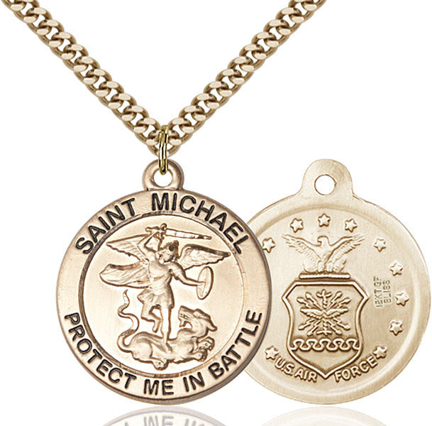 Gold Filled St. Michael the Archangel Pendant