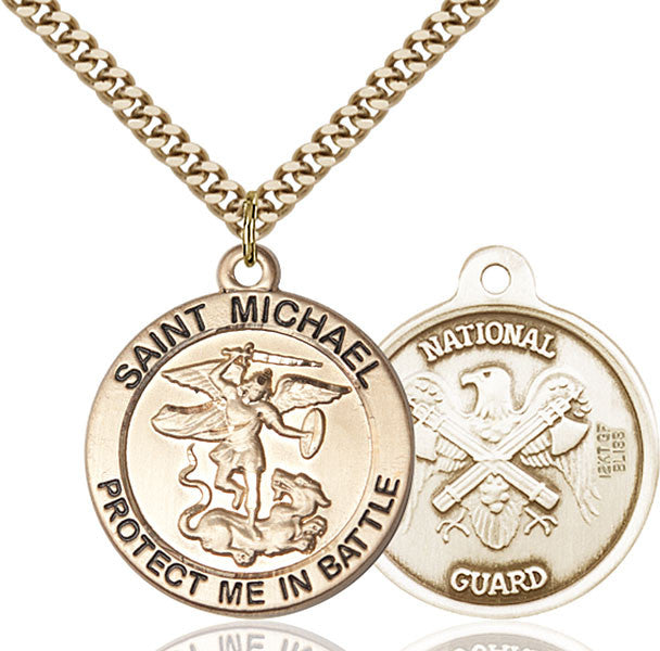 Gold Filled St. Michael the Archangel Pendant