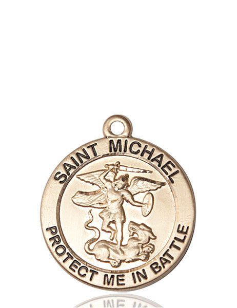 14kt Gold St. Michael Medal