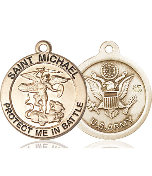 14kt Gold St. Michael Medal