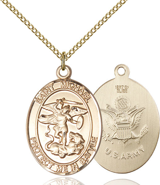 Gold Filled St. Michael the Archangel Pendant