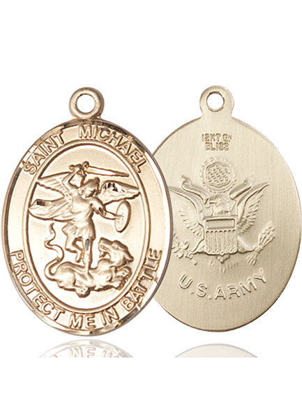 14kt Gold St. Michael the Archangel Medal