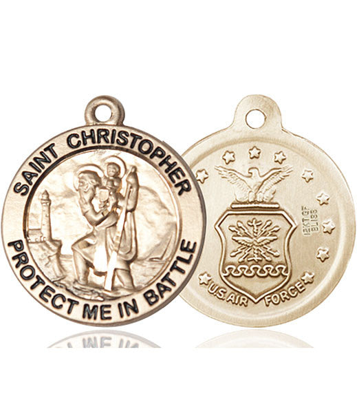 14kt Gold St. Christopher Medal