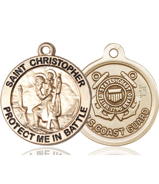 Medalla de San Cristóbal de oro de 14 kt