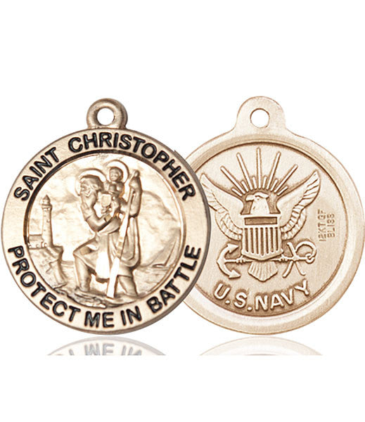 14kt Gold St. Christopher Medal