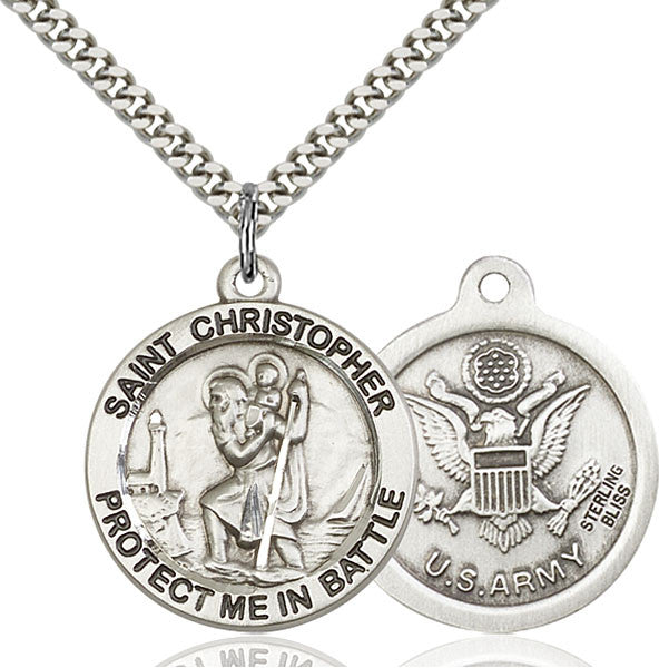 Sterling Silver St. Christopher Pendant