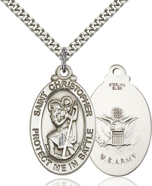 Sterling Silver St. Christopher Pendant