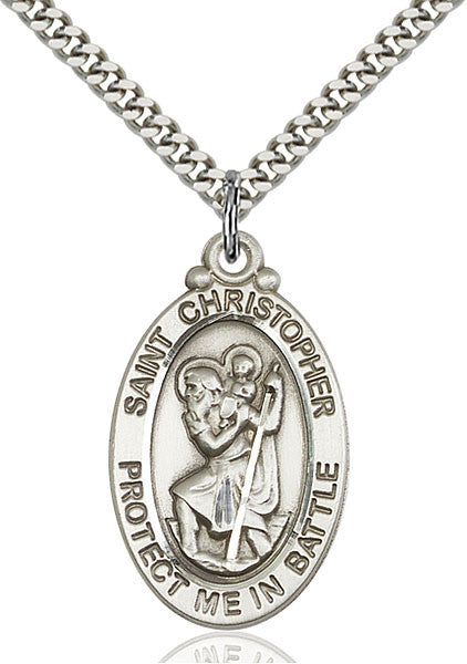Sterling Silver St. Christopher Pendant