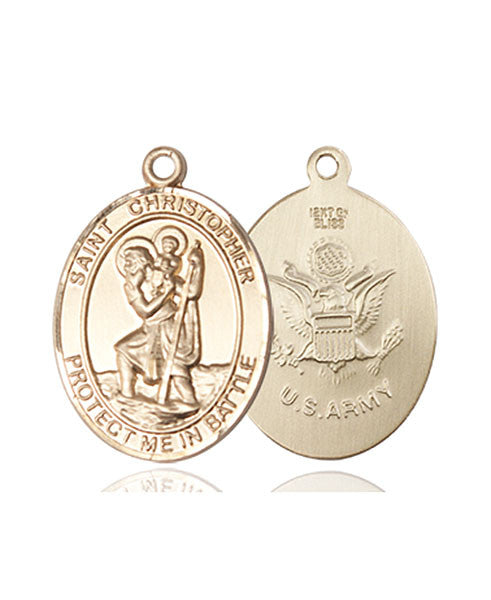 14kt Gold St. Christopher Medal