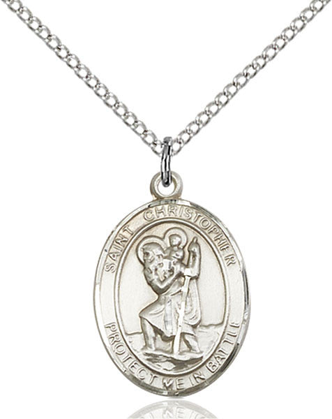 Sterling Silver St. Christopher Pendant