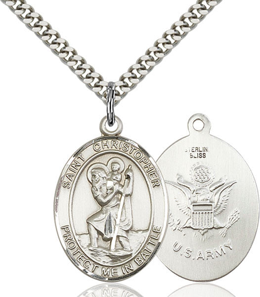 Sterling Silver St. Christopher Pendant