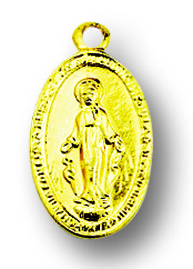Miraculous Medal Aluminum Gold