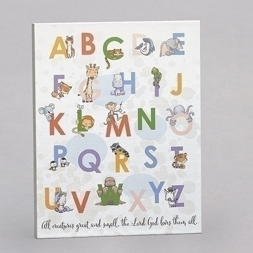 Placa del alfabeto de todas las criaturas de animales grandes y pequeños