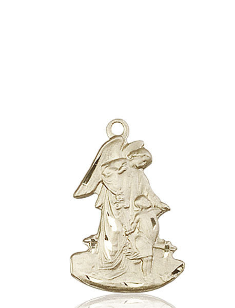 14kt Gold Guardian Angel Medal