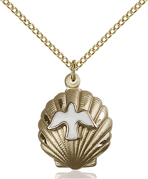 Gold Filled Shell / Holy Spirit Pendant