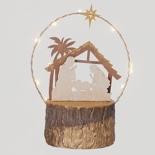 Holy Family Scene LED lighted