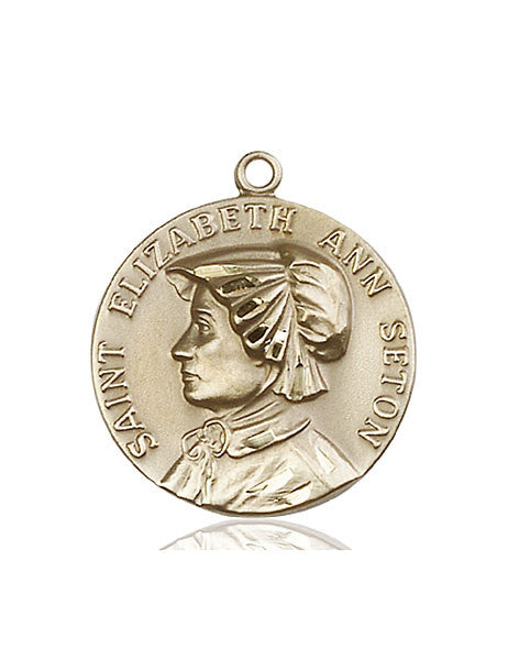 Medalla de Santa Ana de oro de 14 kt