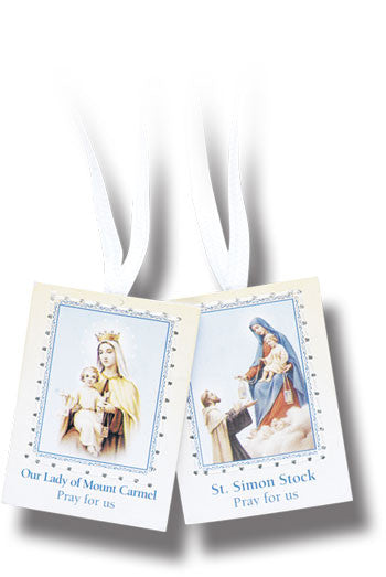 Plain Scapular White String