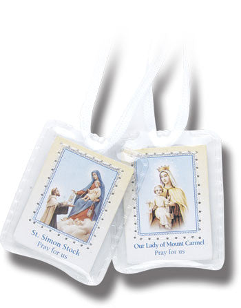Laminated Scapular White String