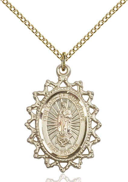 Gold Filled O/L of Guadalupe Pendant