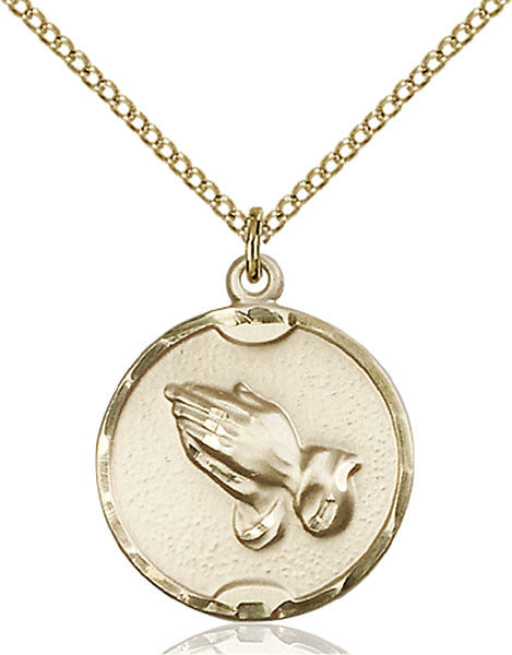 Gold Filled Praying Hands Pendant