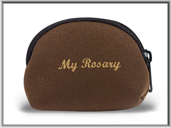 Brown Neoprene Rosary Case