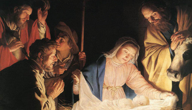 Tarjeta de oración de Natividad/Adviento/Navidad
