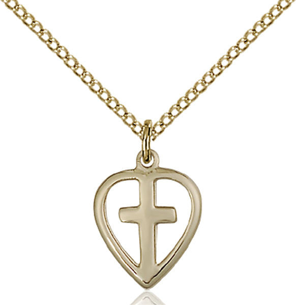 Gold Filled Heart / Cross Pendant