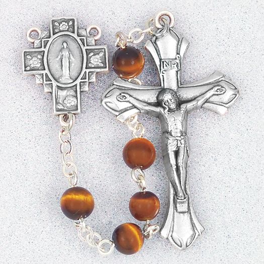 Tiger Eye Bead Rosary