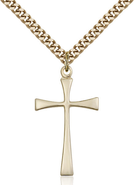 Colgante de cruz maltesa bañada en oro