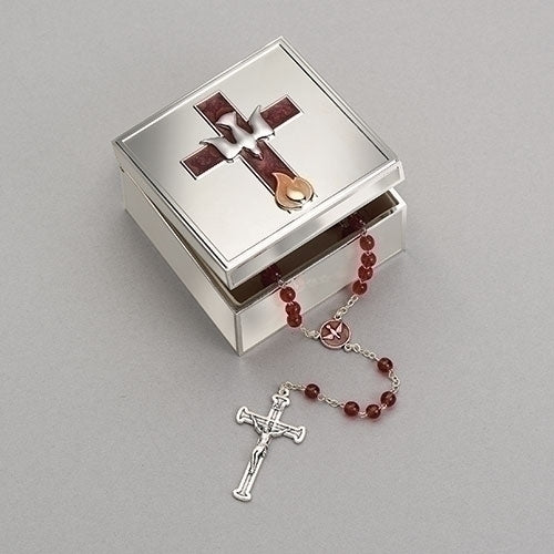 Confirmation Keepsake Box with Dove and Flame