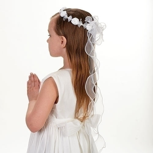 First Communion Veil Anne 26" L