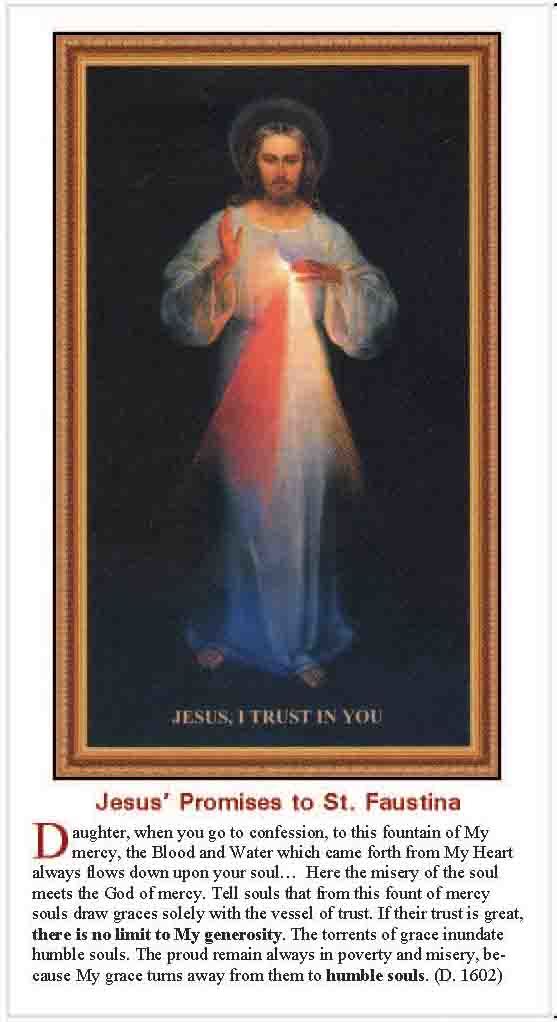 Las promesas de Jesús a Santa Faustina