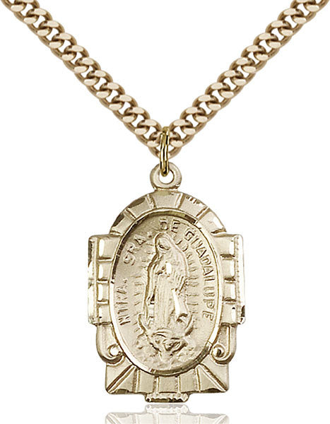 Gold Filled O/L of Guadalupe Pendant