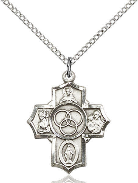 Sterling Silver New Family 5-Way Pendant
