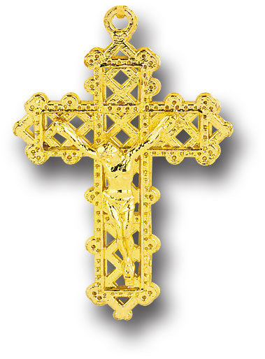 2" Gold Filigree Crucifix