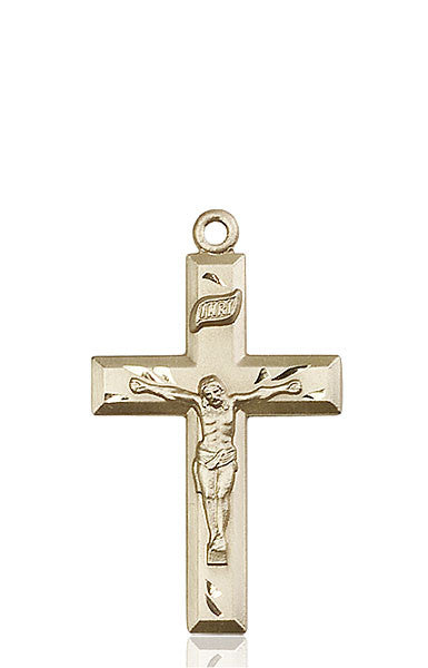 14kt Gold Crucifix Medal
